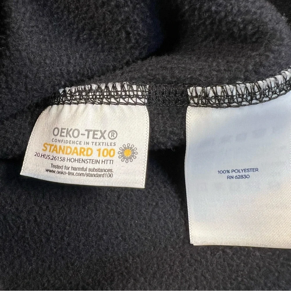 Lands End Fleece Vest men's 2X Full Zip Black‎ Lightweight Soft Comfy